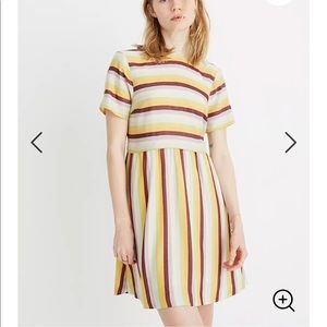 Madewell Striped Scoop-Back Dress